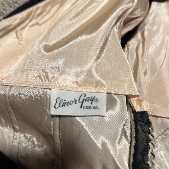 Vintage Elinor Gay Original Black Nude Lace Dress - Picture 4 of 7